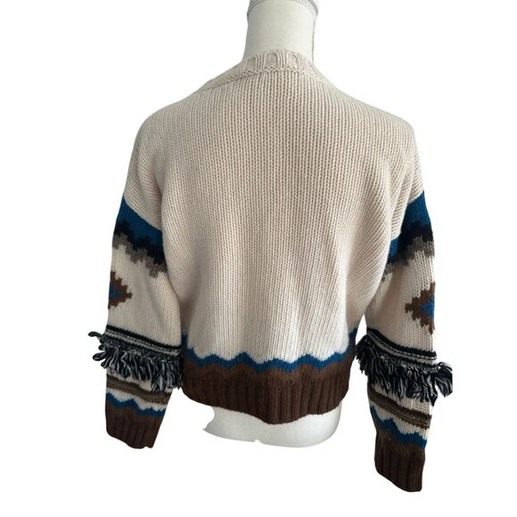 MAX MARA Weekend Baita Fringe Wool Alpaca Blend Sweater Size X Small - Picture 6 of 10